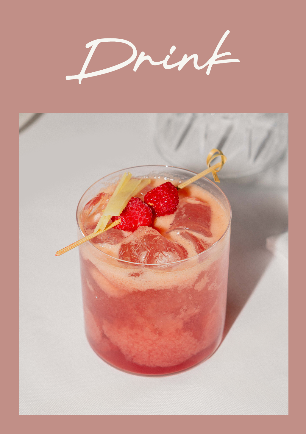 Drink menu